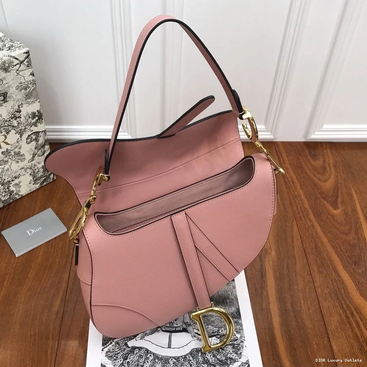 Cheap Calfskin Grained Bag Saddle Pink Dior 0809 Luxury